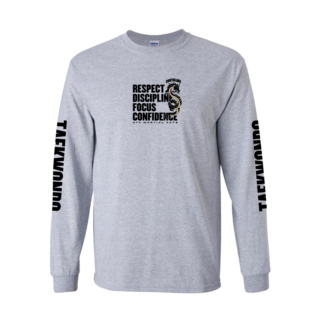 Action Unisex LS Tee in Grey Htr