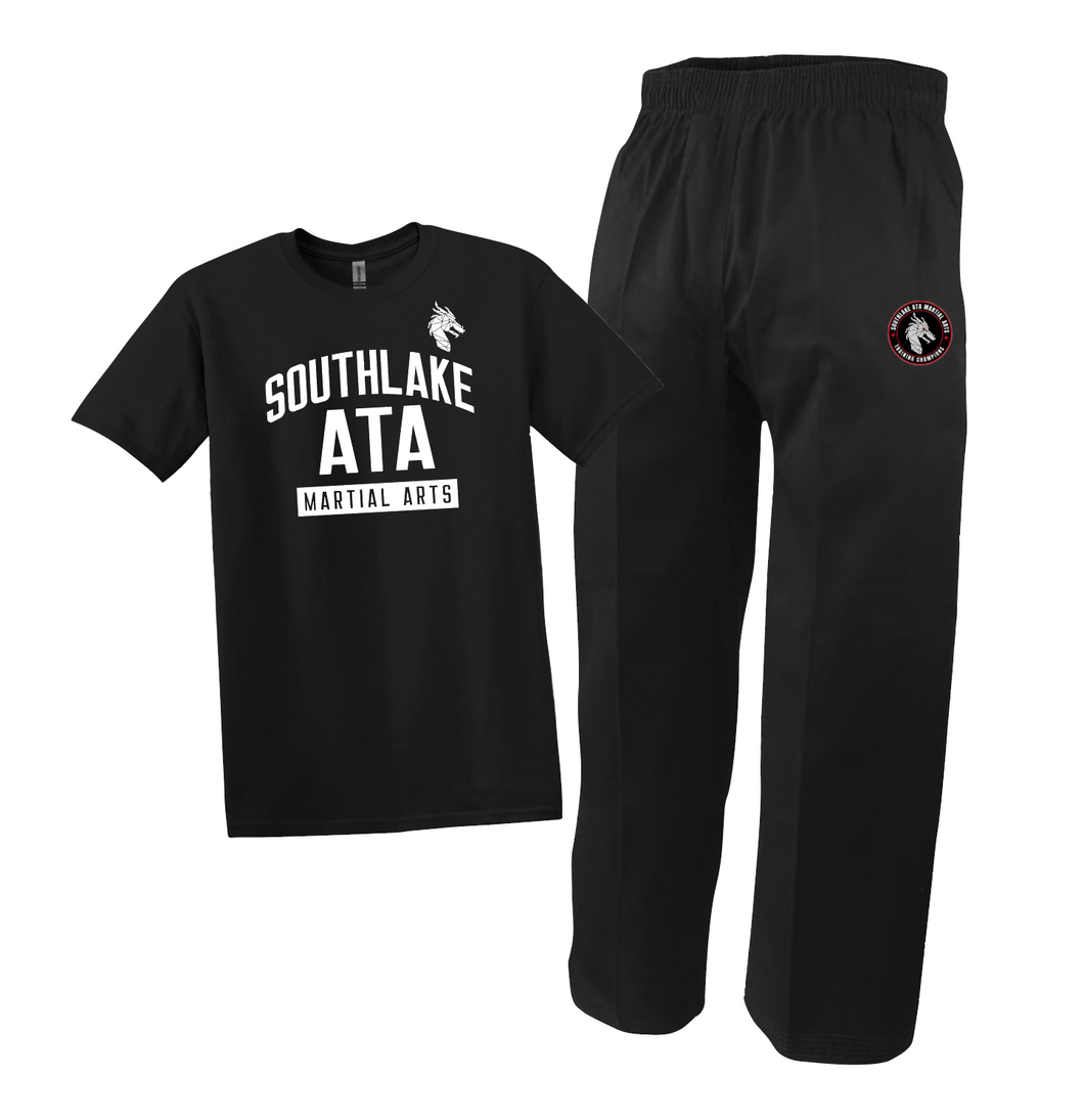 Lockdown BUNDLE : Tee + Training Champs Kick Pants in Black