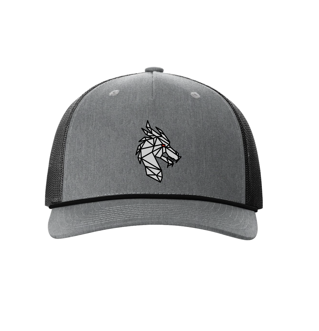 Roped Prizm Trucker in Grey Htr/Blk w/ Black Rope