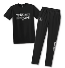 Load image into Gallery viewer, Summer 2026 BUNDLE : TRAIN ON Tee + Kick Pants in Black
